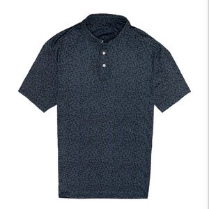 “The Panther Polo” Men's Grey Leopard-Print Polo 🐆